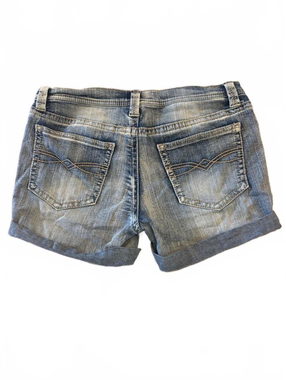 Mudd Y2K Low Rise Cuffed Denim Shorts Size 11